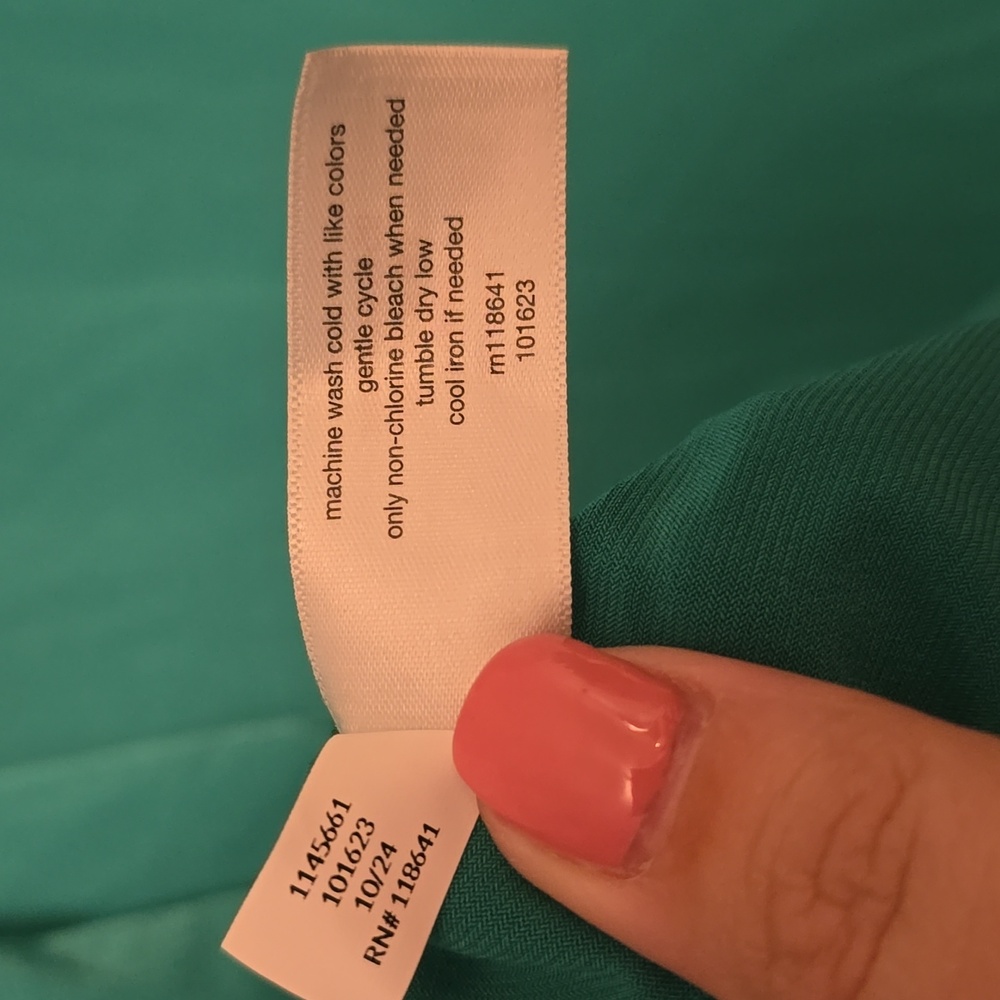 Lane Bryant Teal V-neck Blouse - Picture 5 of 5